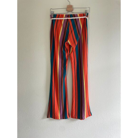 Urban Outfitters Size S Bali Flare Low Rise Stripe Colorful Boho Festival Hippie - Picture 3 of 4